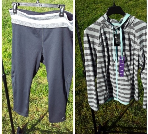 lukka Pants - Lukka Ladies Active Sweat Suit Smokey Grey Fullzip